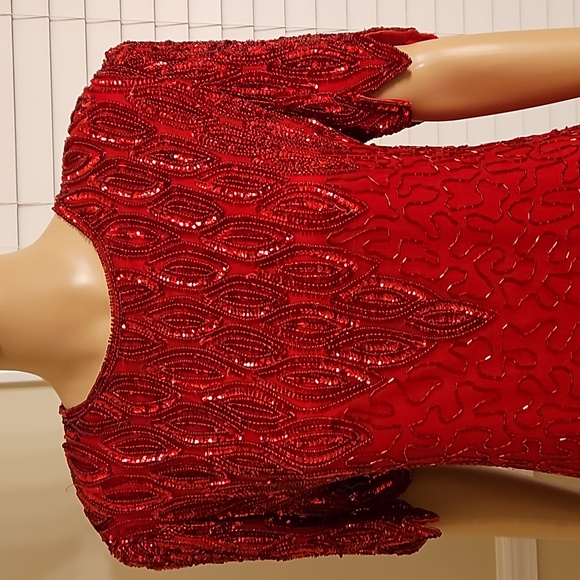 Red Sequin Dress - Picture 2 of 7
